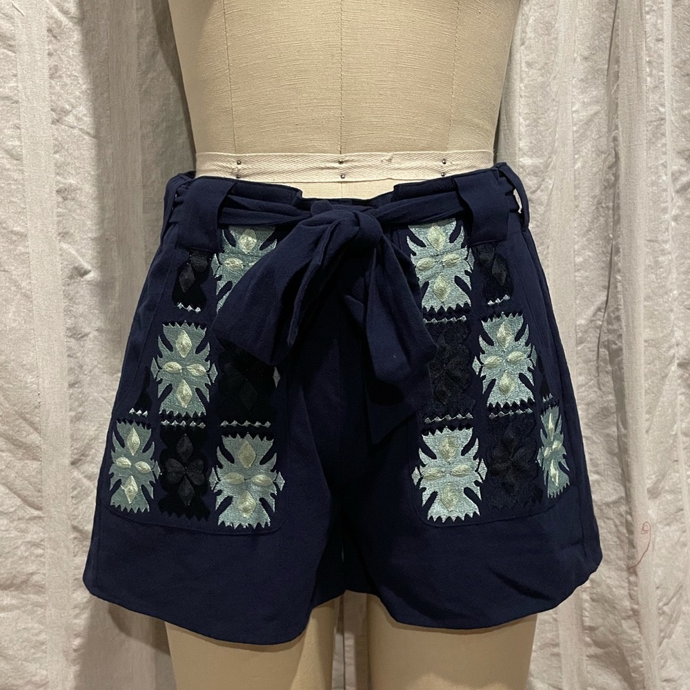 FIGUE embroidered beach shorts